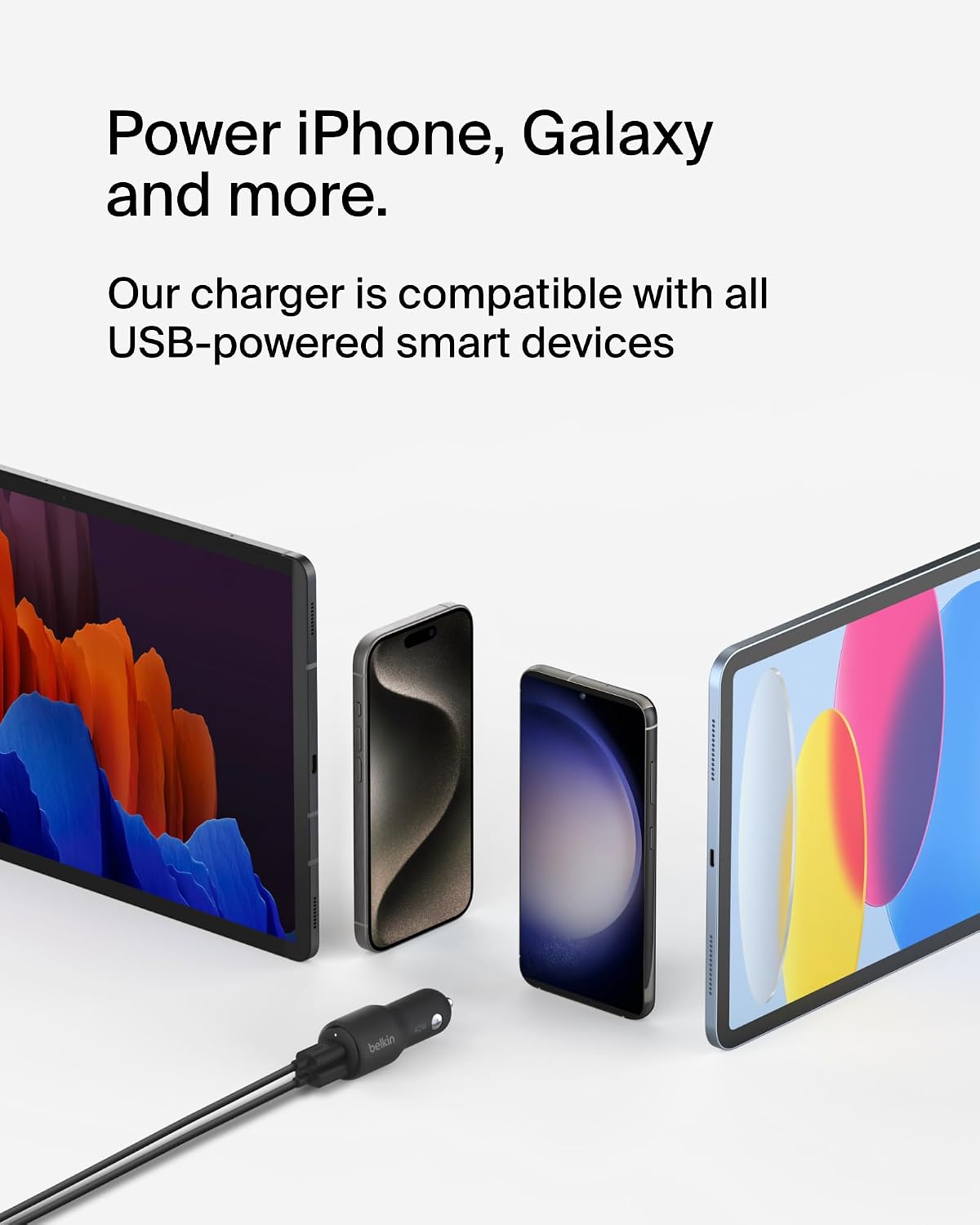 Belkin BoostCharge 42W Car Charger with USB-C to C Cable