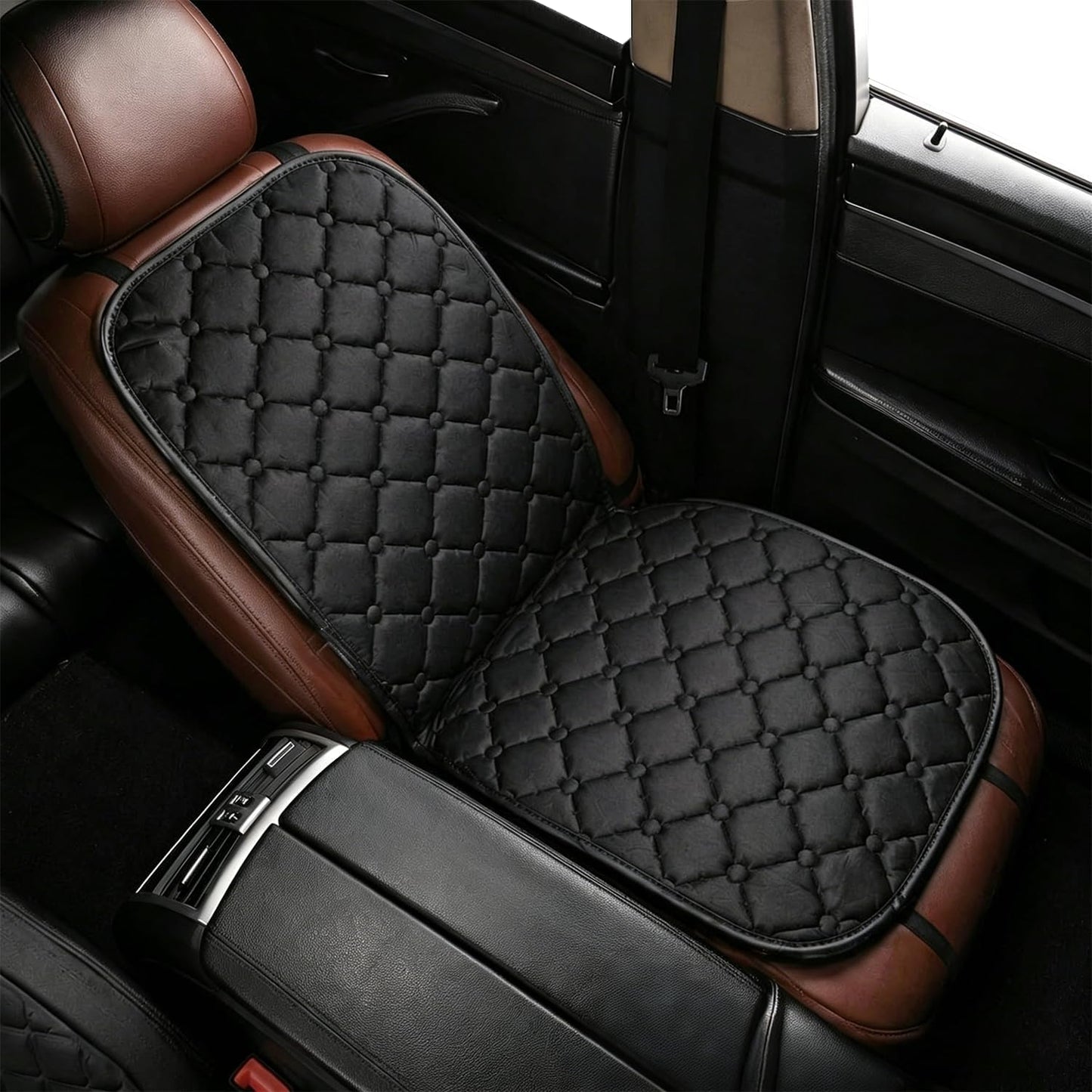 Car Seat Cushion for Comfort and Lumbar Support, Plush Fleece Universal Fit for Car Truck SUV