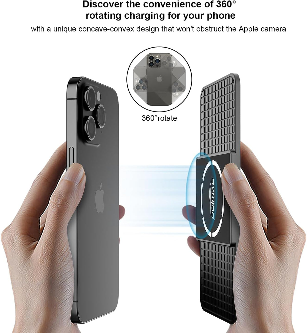 Magnetic Wireless Car Charger Charging pad,POLMXS 15W Fast Wireless Phone Charger car Cell Phone coldless Charging mat Compatible with iphone12/13/14/15 Series airpod (C11L)