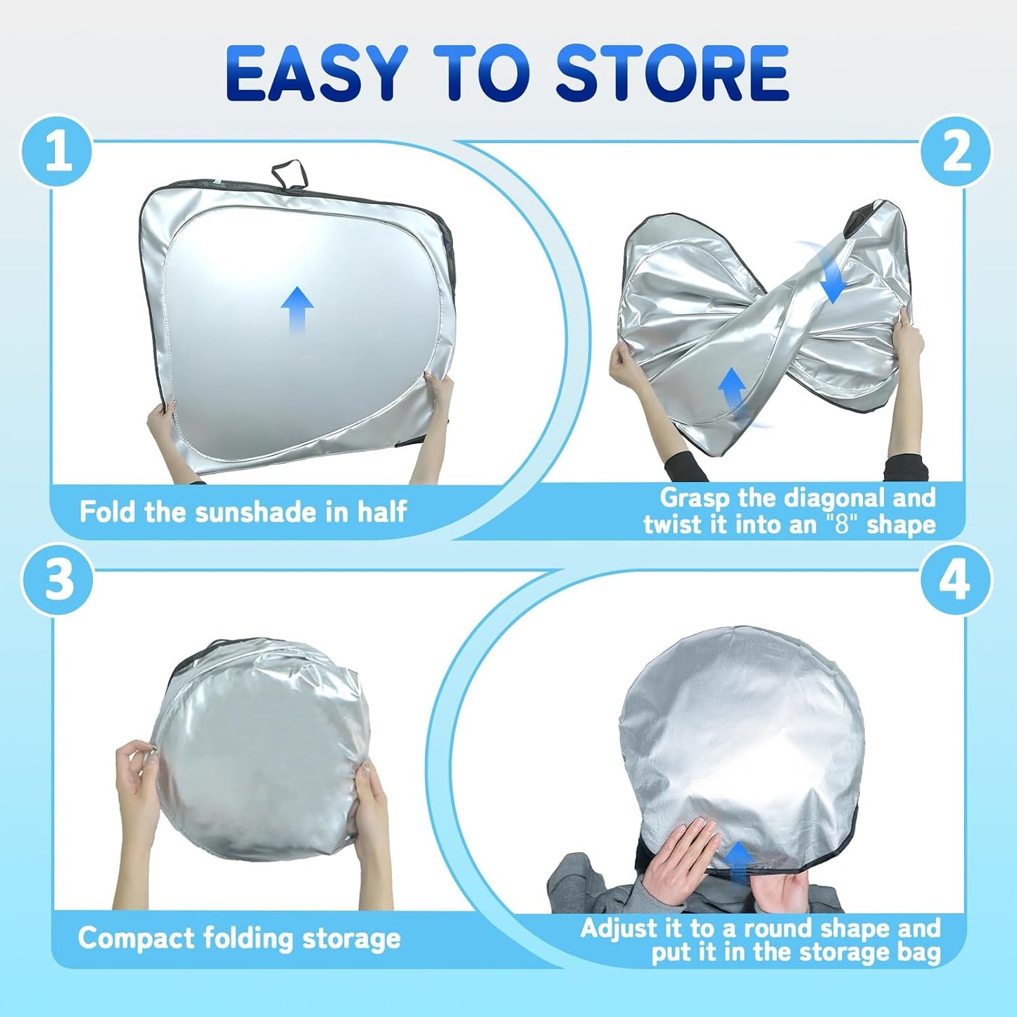 Custom Fit Windshield Sun Shade for Honda HRV 2023-2026, Blocks UV &amp; Heat, Front Window Sunshade Accessories, Easy Fold &amp; Store Keep Your Car Cooler