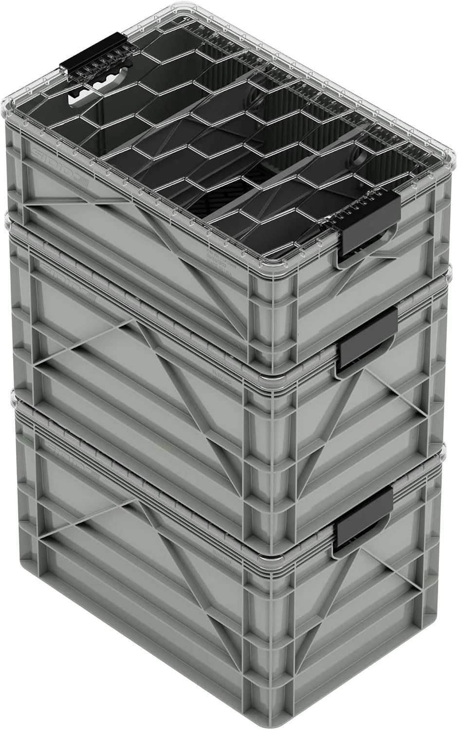SIDIO Pro Pack, HD Stackable Storage Bins with Lids & Dividers, Aircraft