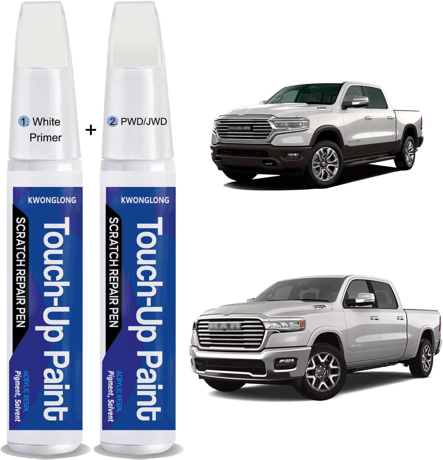 Black PX8 Touch Up Paint Compatible with RAM, 2-in-1 Car Paint Scratch Repair Pen, Quick & Easy Solution to Repair
