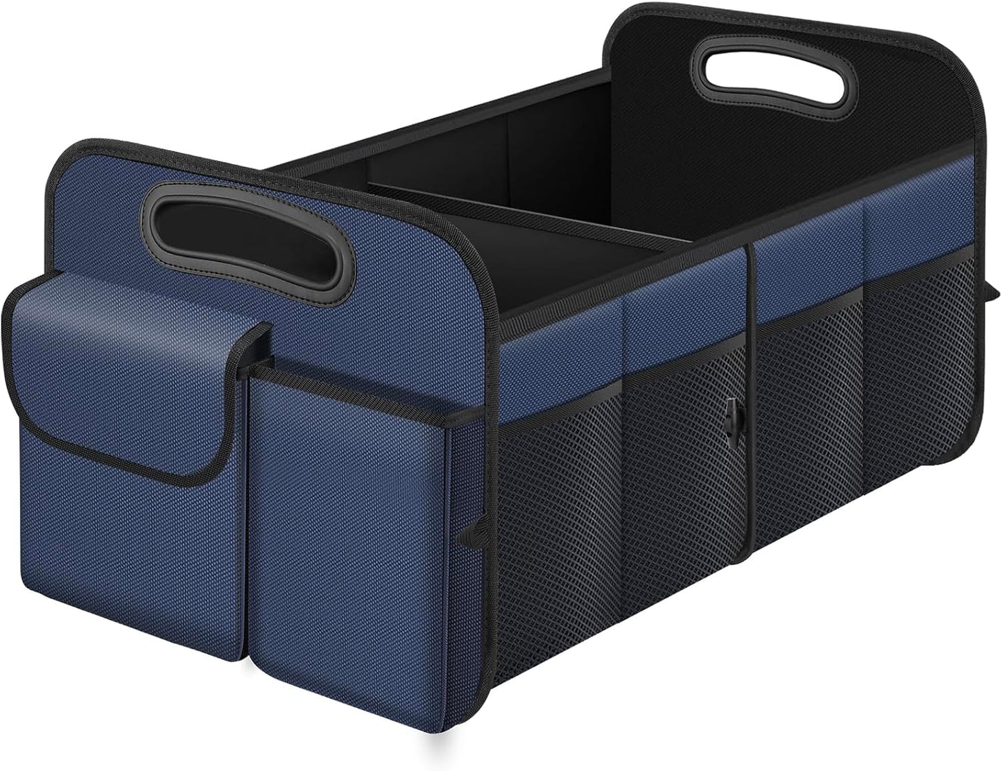 Trunk Organizer, Collapsible Waterproof Multi-Compartment Trunk Organizer for SUVs & Sedans, Car Storage with Reinforced Handles, Car Accessories for Women and Men, 52L