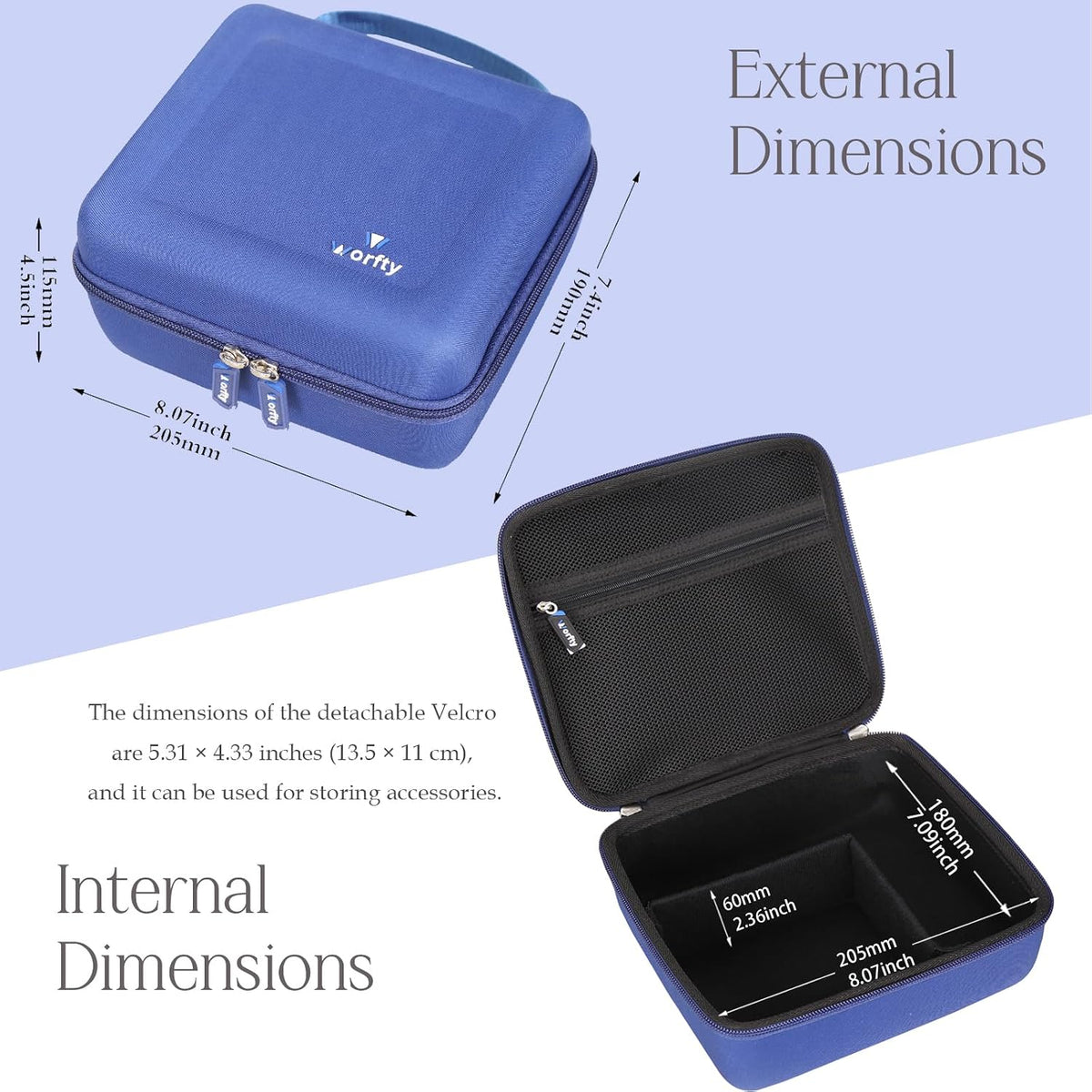 Hard Travel Case for KMM Handheld Car Vacuum Cleaner, Portable Auto Vacuum Cleaner Accessories Storage Bag Carrying EVA Case for KMM LT-117C 9000Pa Air Duster(Box Only)