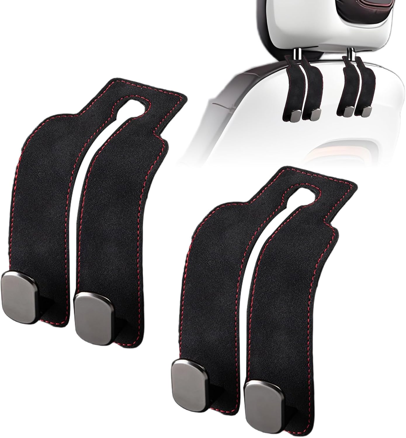 Car Purse Hook Purse Hook for Car Seats Headrest Car Seat Hooks,Heavy Duty Vehicle Organizer for Handbags, Groceries, Purses, Keep Car Tidy (Black, 2 Pack)