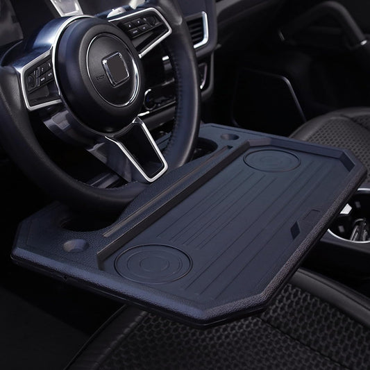 CYDZSW Car Steering Wheel Tray for Eating Food,Steering Wheels Desk Road Trip Essentials for Adults,Car Table Food Trays Organization,Cars Cool Interior Gadgets Accessories(Black)