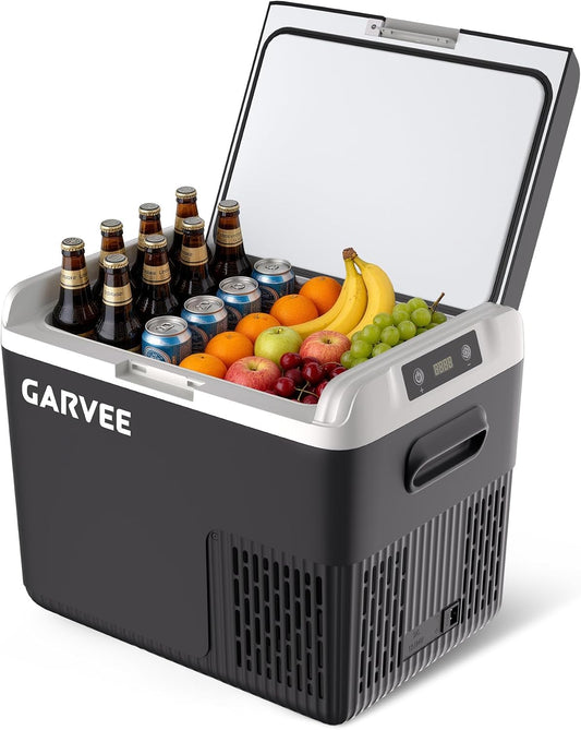 Garvee 12 Volt Refrigerator, 19QT 12V Car Fridge, Portable Freezer Compressor Electric Cooler, 12/24V DC 110-240V AC, Portable Refrigerator for RV/Truck/Camping, -4°F to 68°F