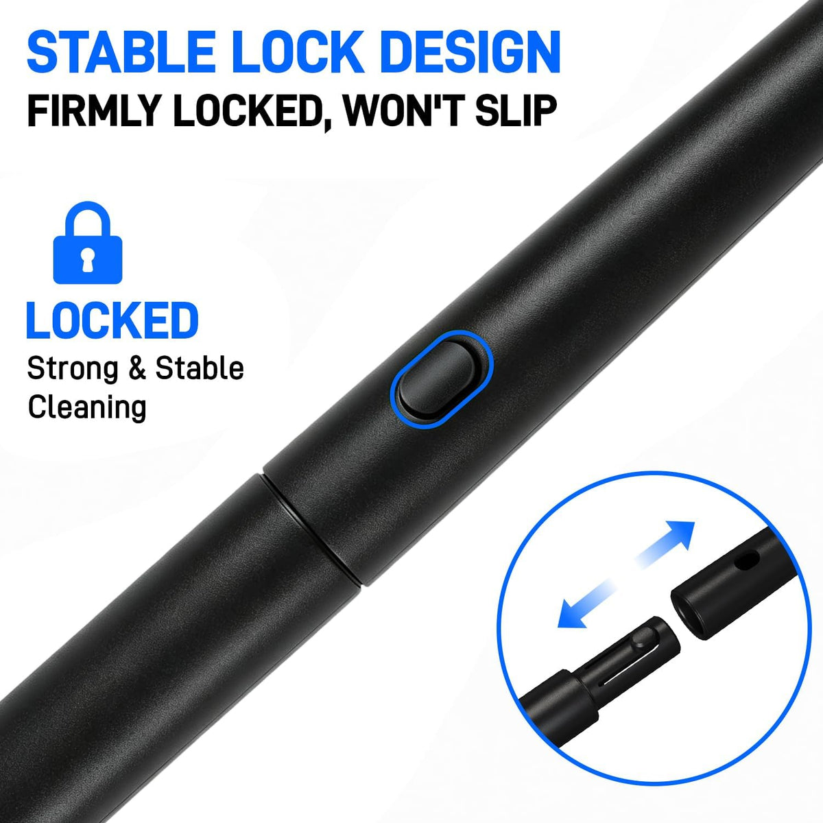 Xindell Interior Windshield Cleaner Tool – Inside Car Window Cleaning Kit with 22“ Detachable Handle, Interior Windshield Squeegee for Clear Vision, Auto Detailing Kit for Car, Home & Outdoor Windows