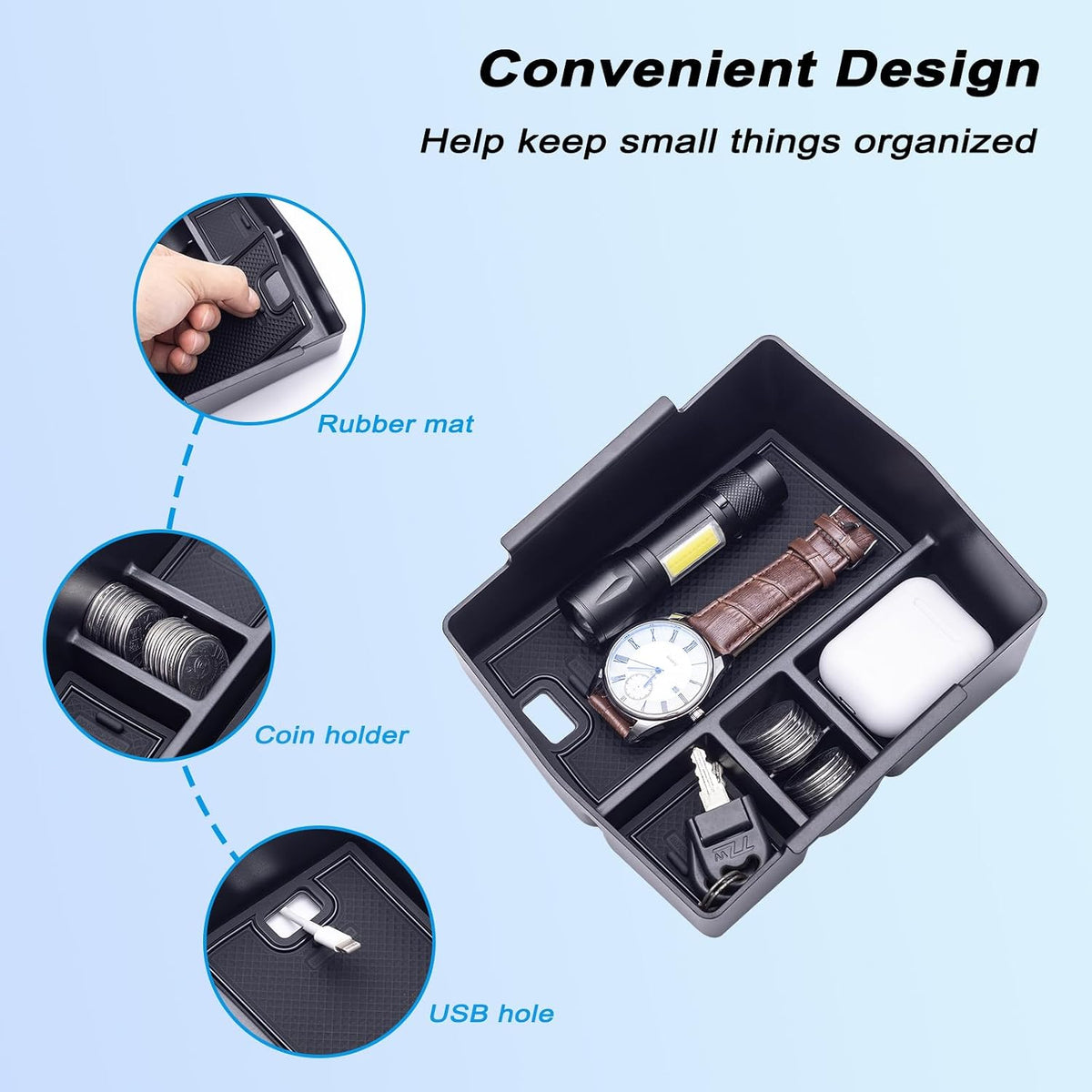 JKCOVER Center Console Organizer Compatible with 2025 2026 Subaru Forester