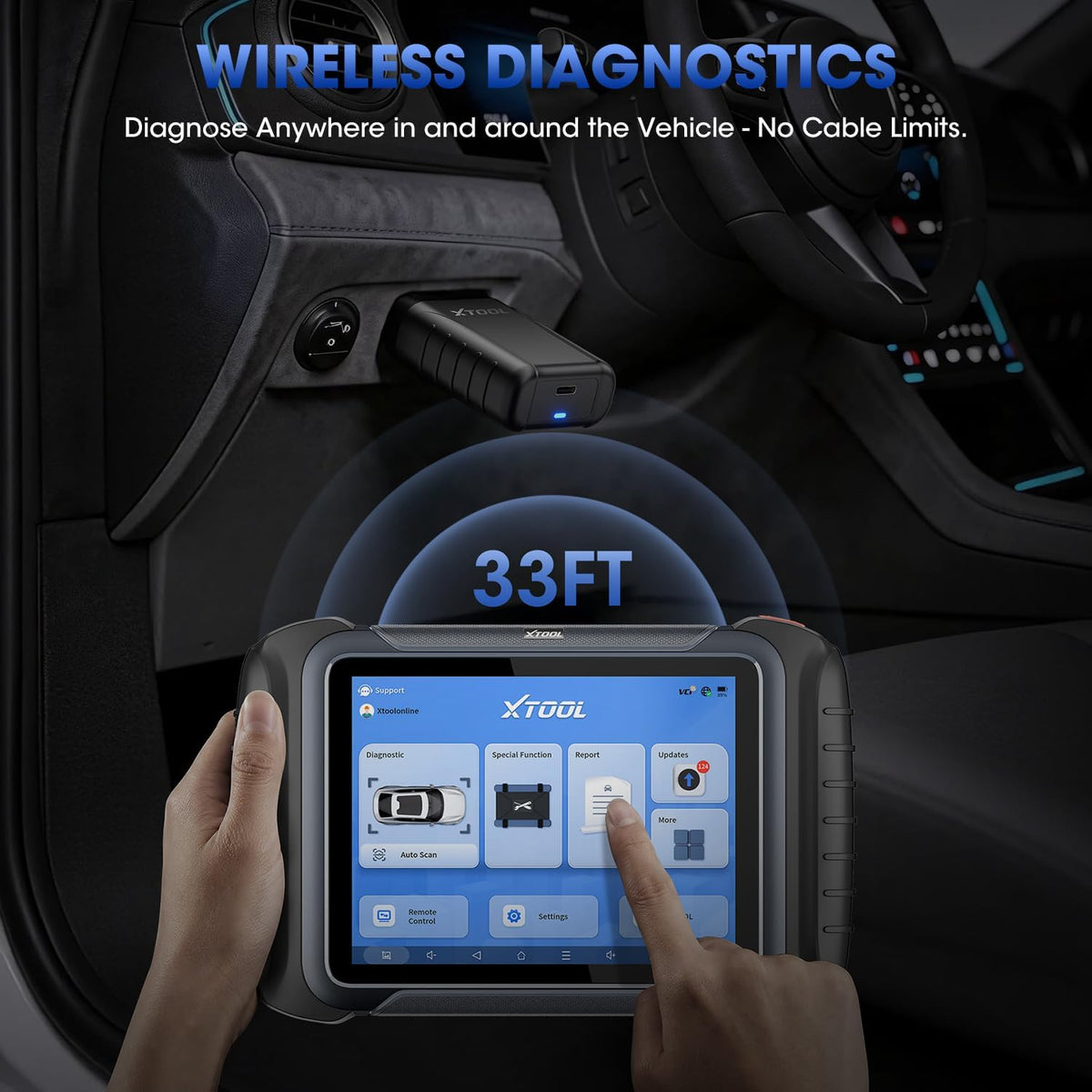 XTOOL D8BT V3.0 OBD2 Scanner, Bidirectional Scan Tool, ECU Coding