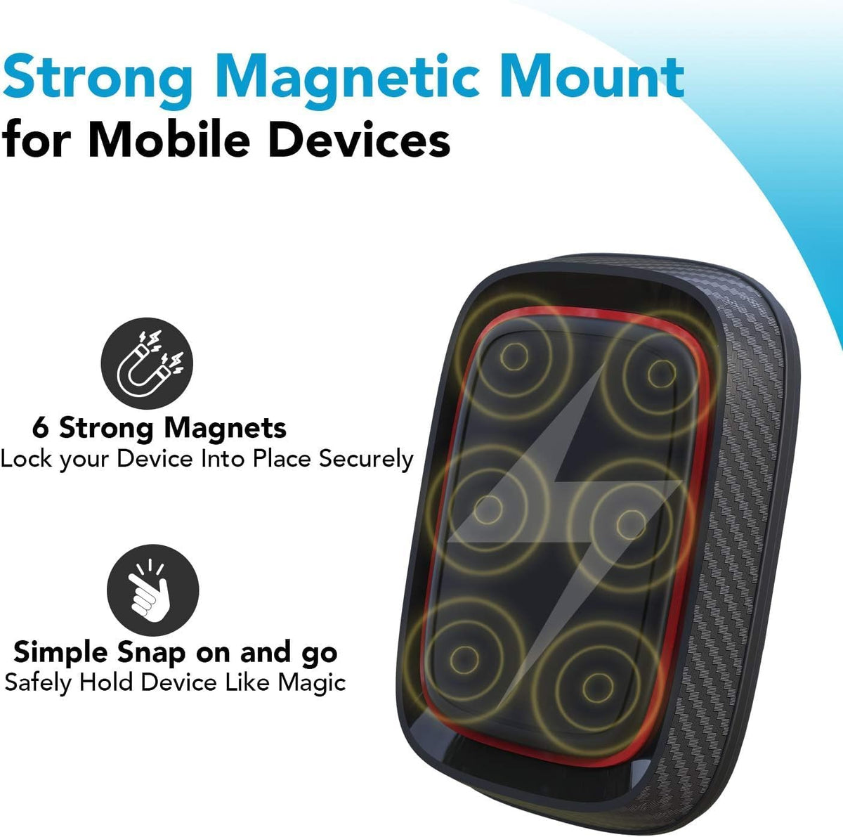 APPS2Car Magnetic Car Phone Holder Mount with Flexible Gooseneck Arm
