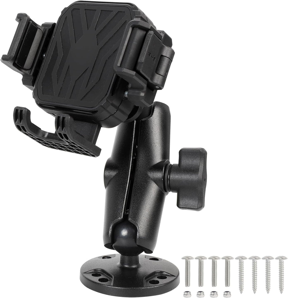 Screw-Mounted Phone Mount with Vibration Dampener, for Car Boat Truck