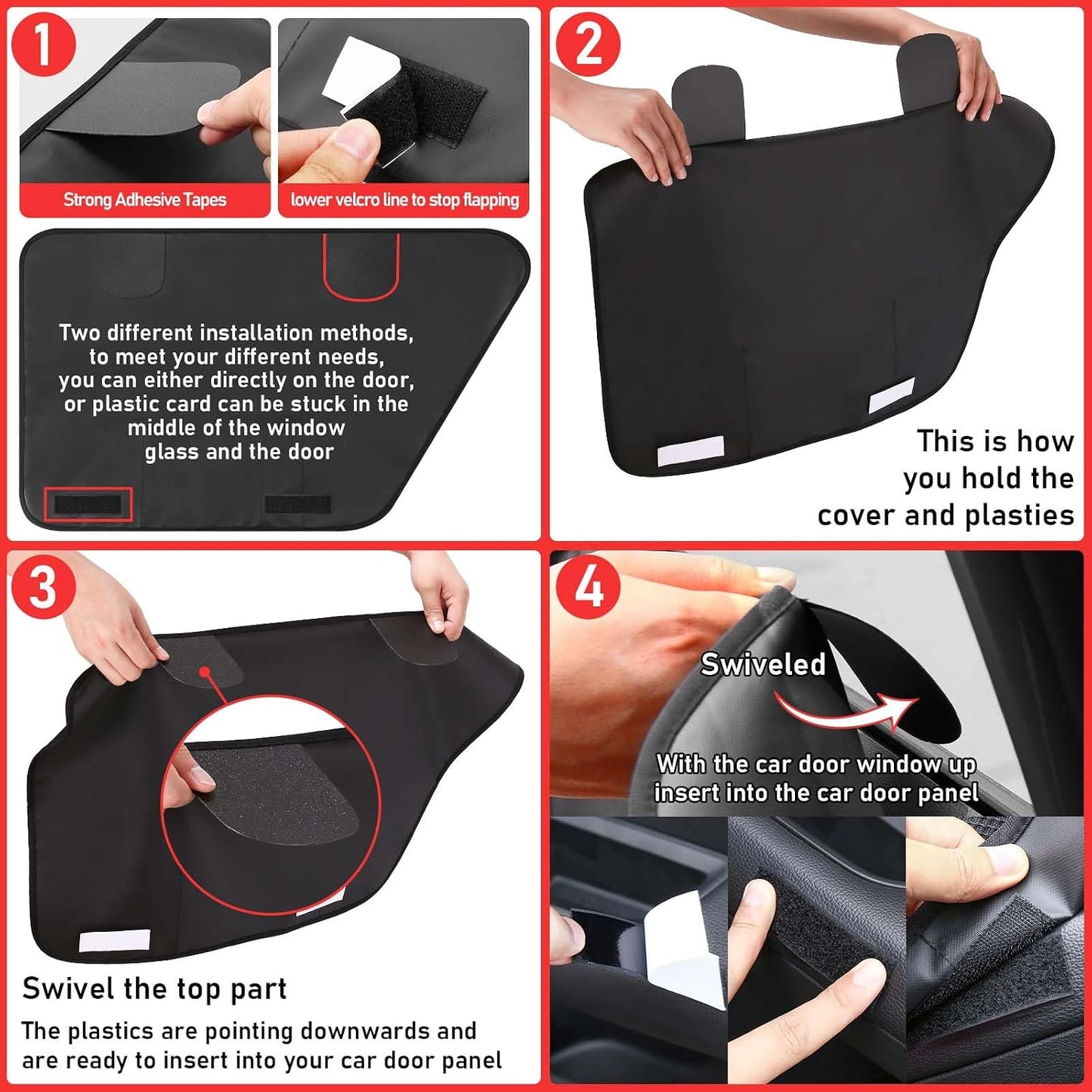 2PCS Car Door Protector for Dogs,Waterproof, Anti-Scratch, with Mesh Pockets for Snacks & Toys，Vehicle Door Protectors for Cars, Trucks, SUVs