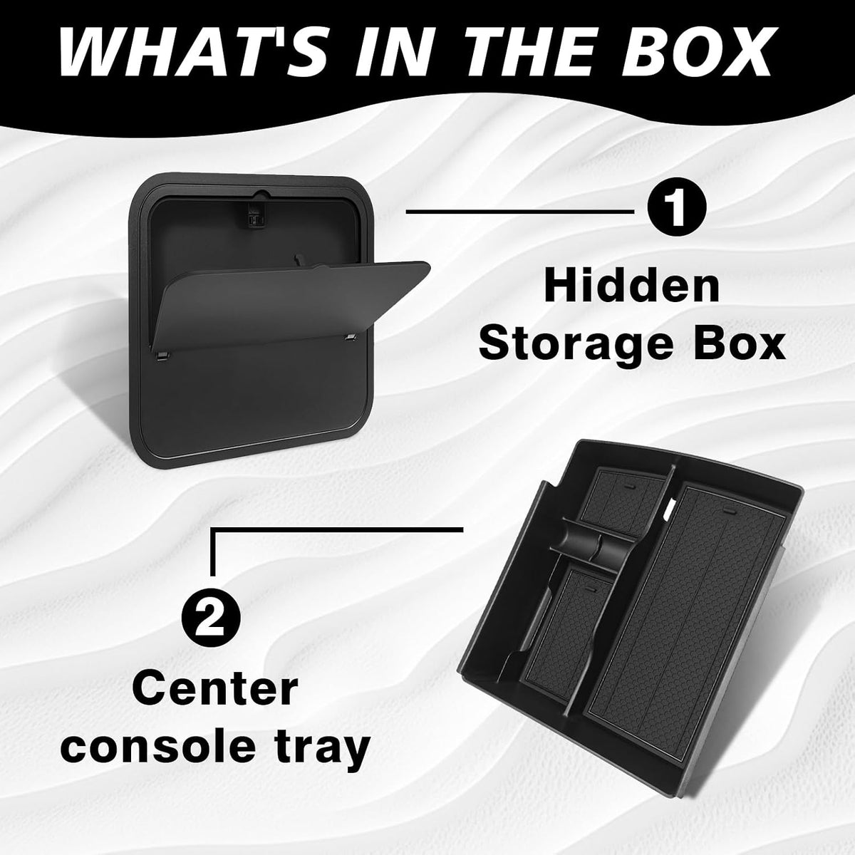 Muslogy 2PCS Console Organizer Set for 2024+ Acadia/Traverse/2025+ Enclave