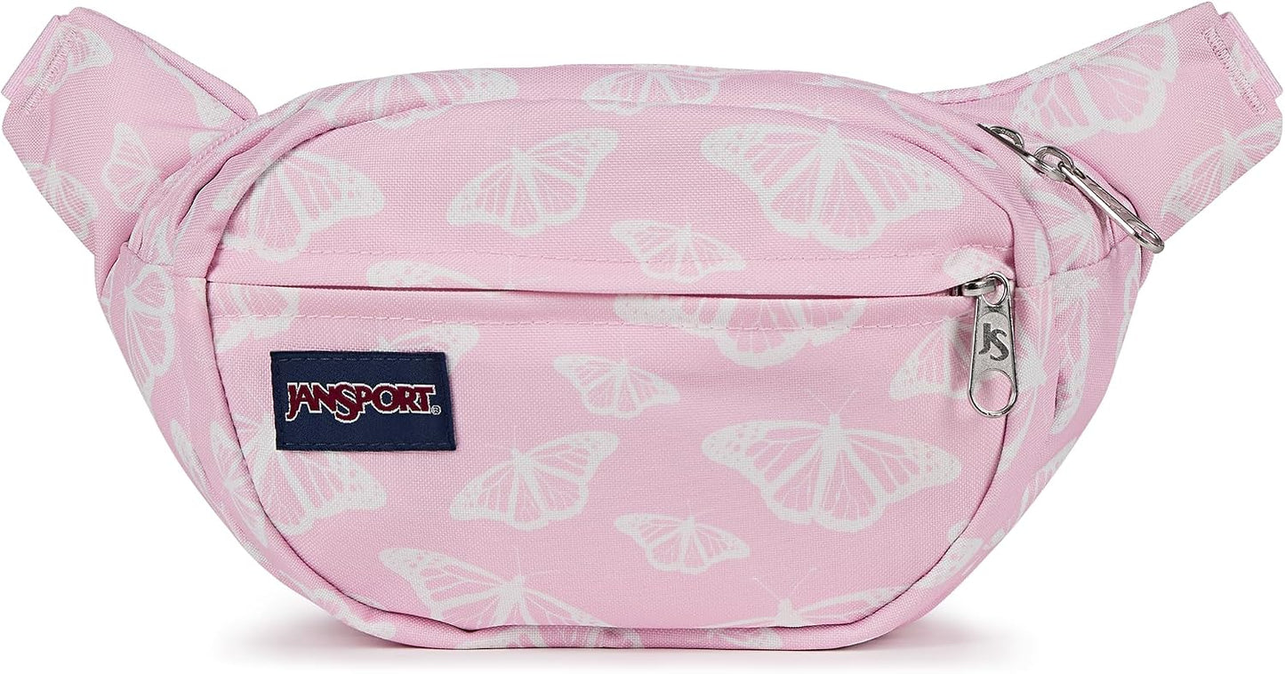 JanSport Fifth Avenue Fanny Pack Crossbody Bags for Women, Men - Stylish, Durable Waist Bag with Adjustable Belt, Main Zippered Pocket, Quick Stash Pocket - Travel Essentials - Black