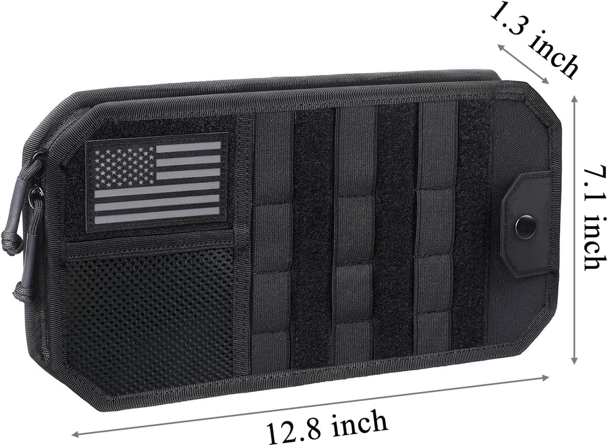Car Visor Organizers Tactical Visor Molle Heavy Duty Zipper Storage Pouch Molle Panel Accessories Sun Visor Organizer Tactical Molle for Cars SUV Trucks