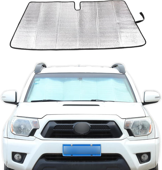Car Windshield Sun Shade Compatible with Toyota Tacoma 2006-2026 Auto Windshield Sunshades Foldable Blocks UV Rays Sun Visor to Keep Your Vehicle Cool and Damage Free (Style A)