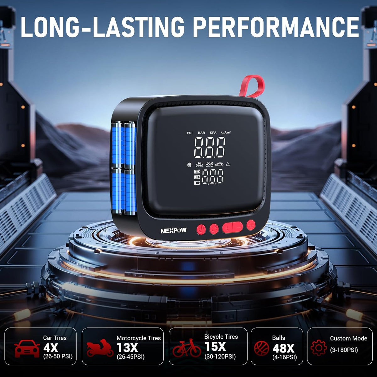 NEXPOW Tire Inflator Portable Air Compressor