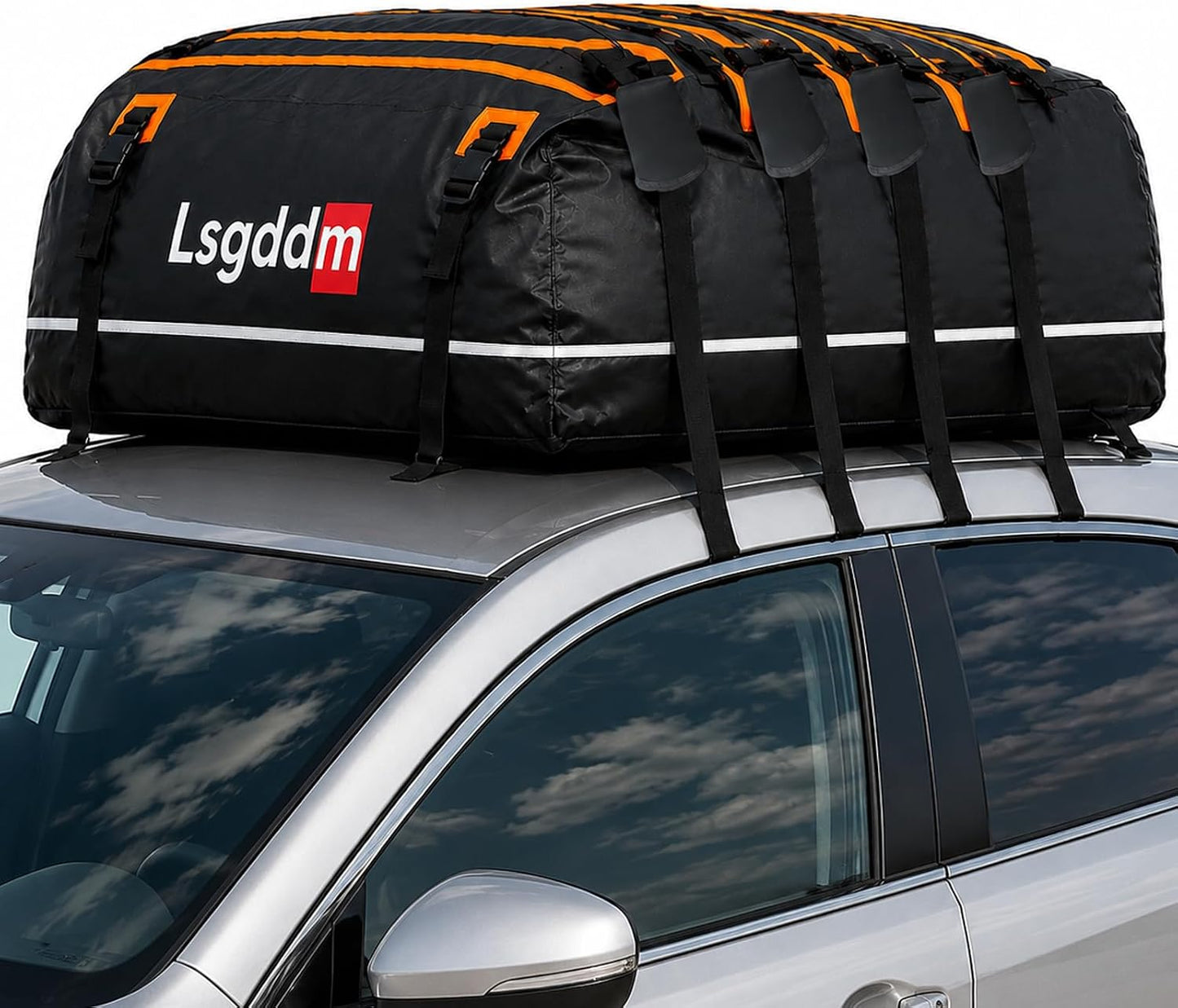 Car Roof Cargo Carrier 15/21 Cubic Feet – Extra Storage for Travel, Waterproof Rooftop Bag, Fits All Vehicles with or Without Roof Rack (21 Cu Ft)