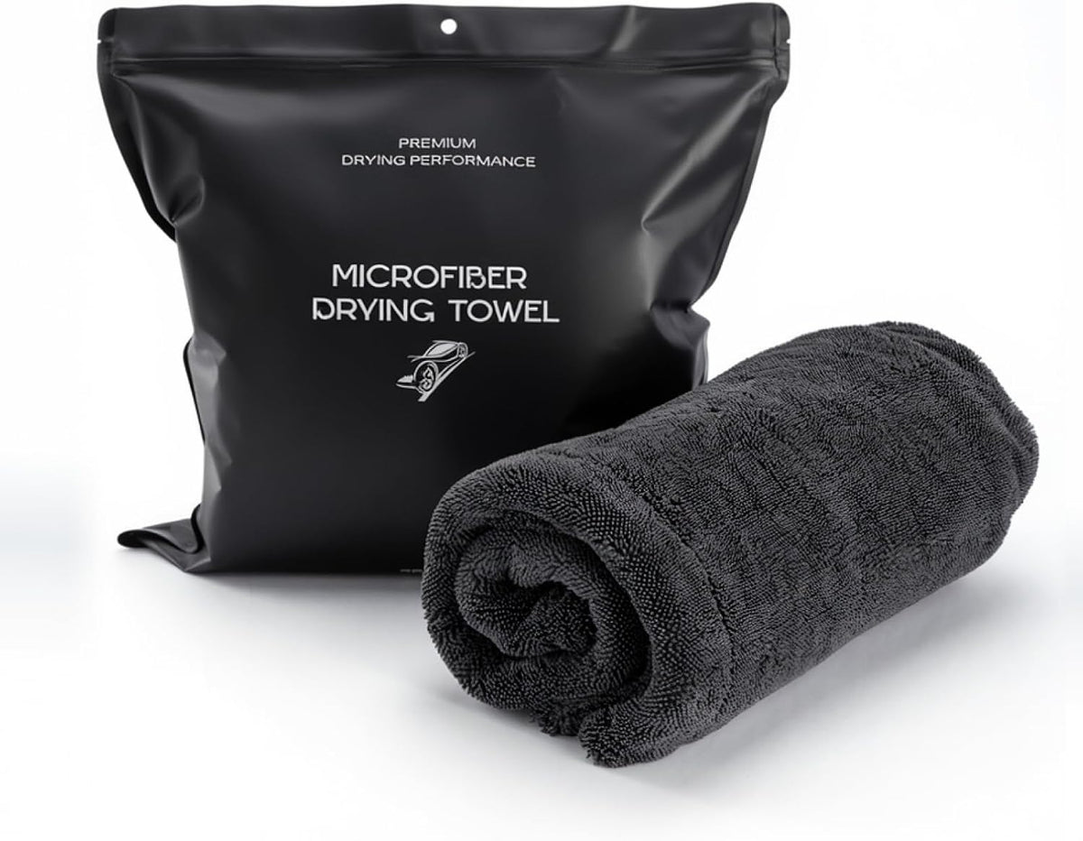 Premium Microfiber Car Drying Towel 28" х 36" 1300 GSM, Extra Large Absorbent Microfiber Towel for Cars, Trucks & SUVs, Lint Free Scratch Free Car Detailing Drying Cloth