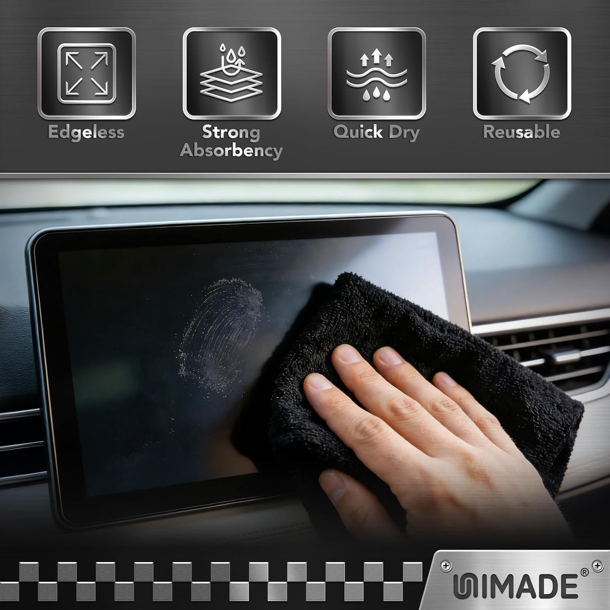 UNIMADE Microfiber Cleaning Cloth, 100 Pack Microfiber Towels for Cars