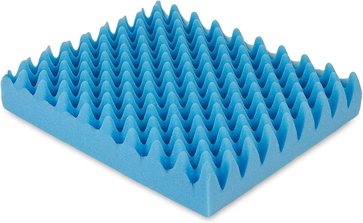 DMI Egg Crate Sculpted Foam Chair Cushion, Seat Cushion for Car, Office Chair or Wheelchair Cushion to Relieve Back, Tail Bone Pain, Sciatica, 18x16x4, Without Back (Pack of 6)