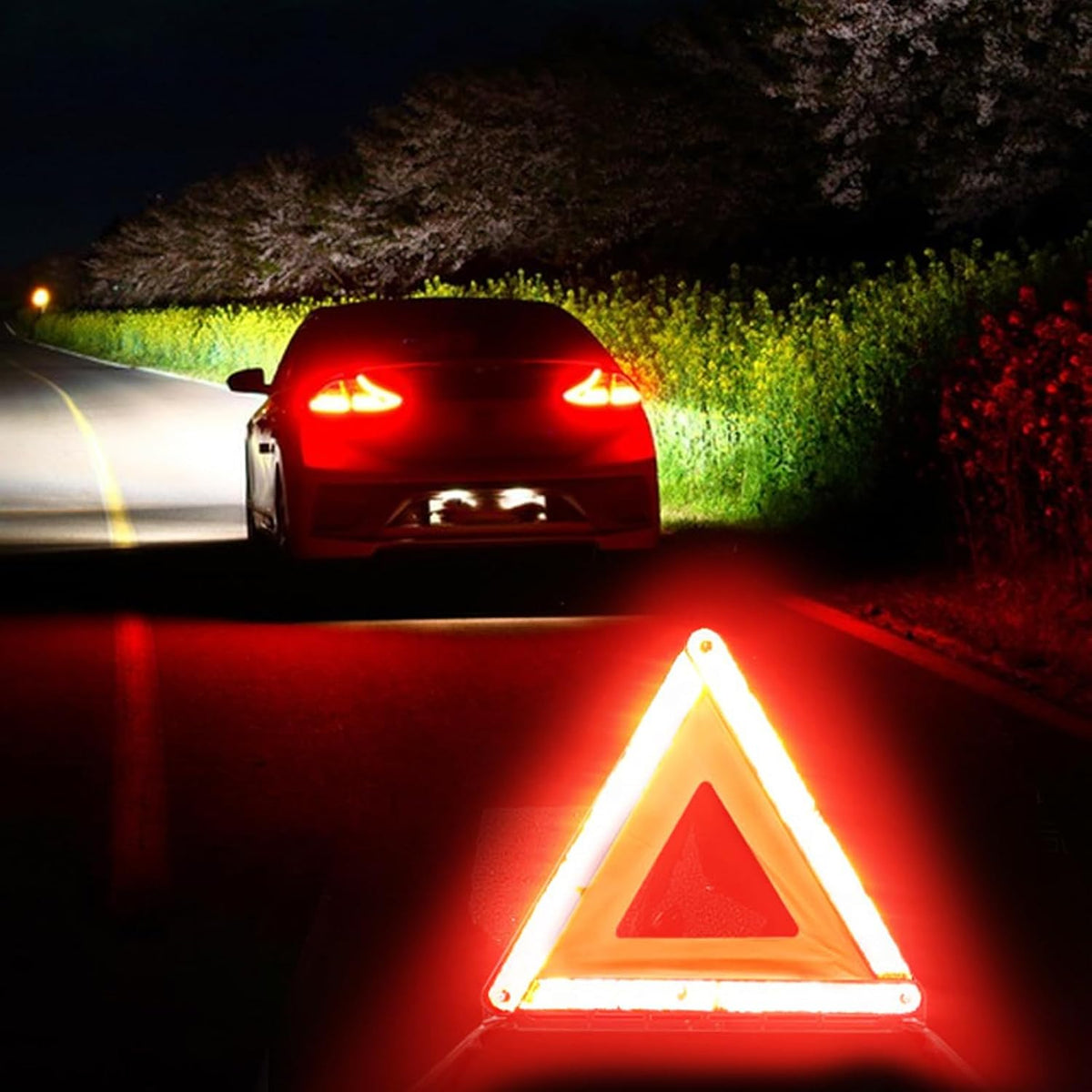 KAFEEK Reflective Warning Triangle for Vehicles, 3-Pack