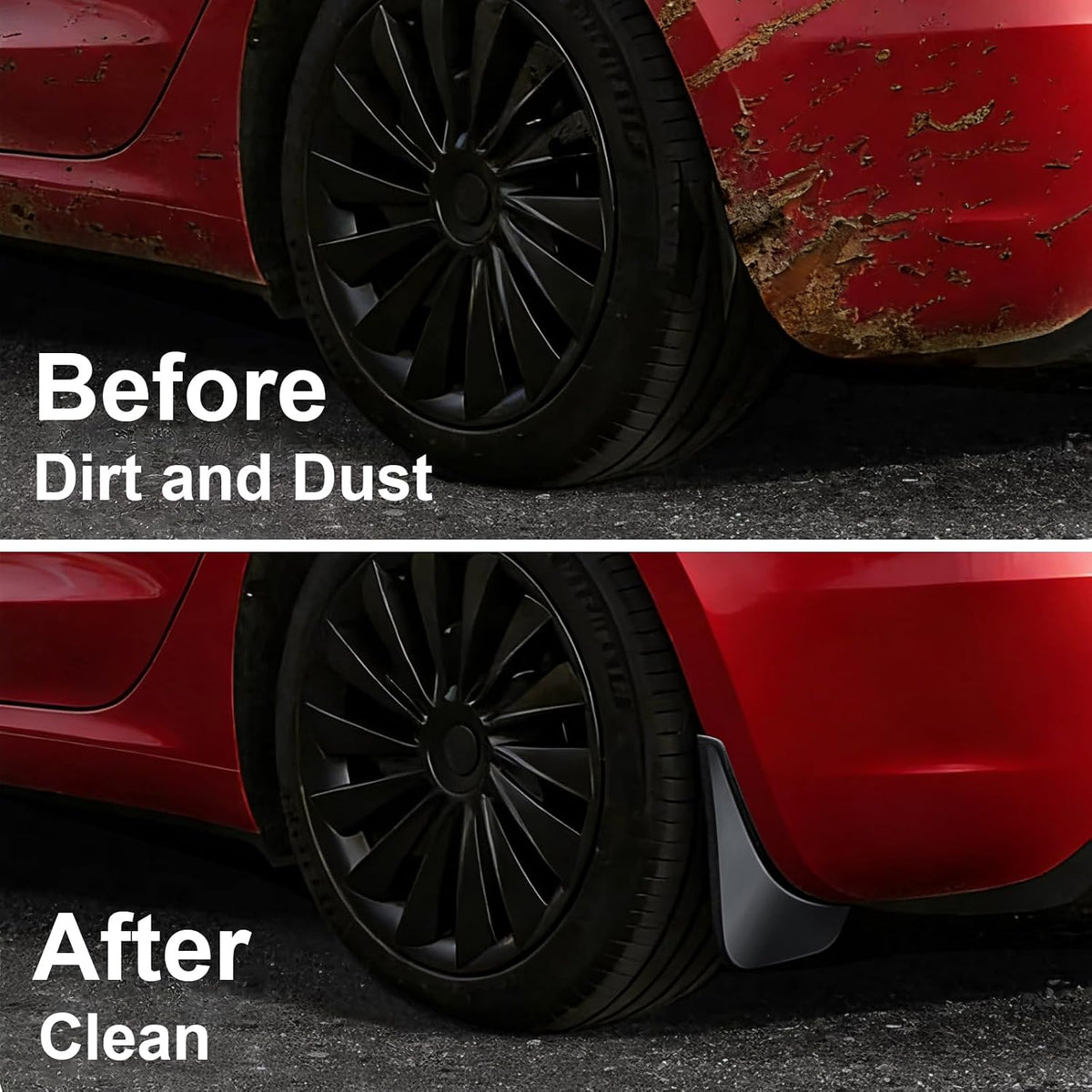 2025-2026 New Model Y Juniper Mud Flaps - 3D Laser Scanned PP-TPE Military-Grade Material No-Drill Aerodynamic Protection Accessories for Tesla Owners