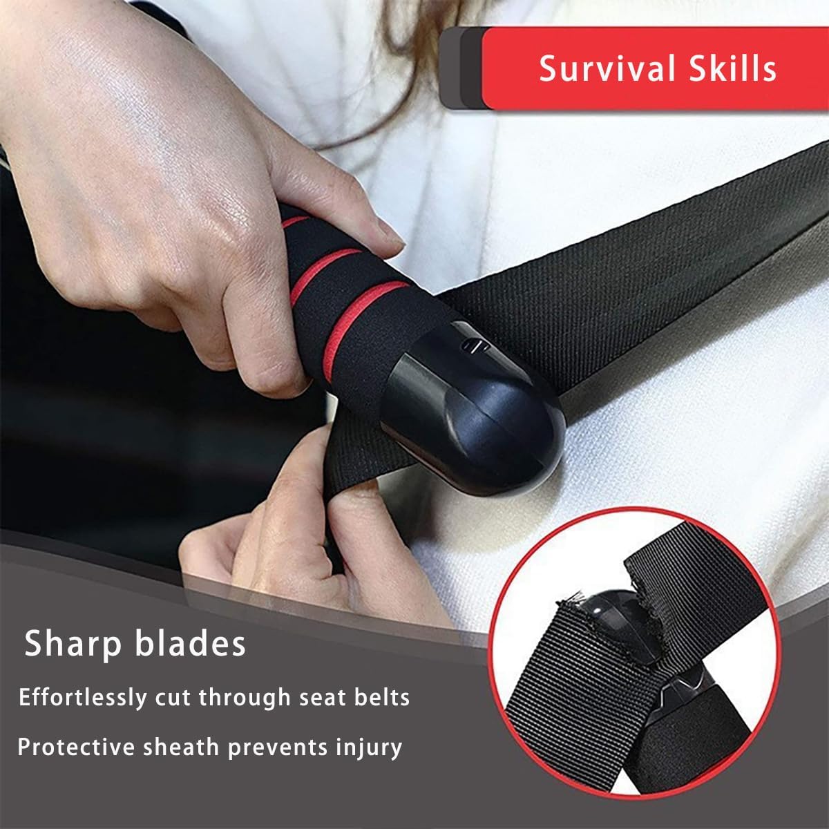 1 Pcs Car Armrest Safety Hammer for Tesla Model 3 Highland 2024,Multi-Function Door Handle (Senior-Friendly) Home Rescue Device Auto Cane Handles Vehicle Emergency Escape Tool,Blue + Light