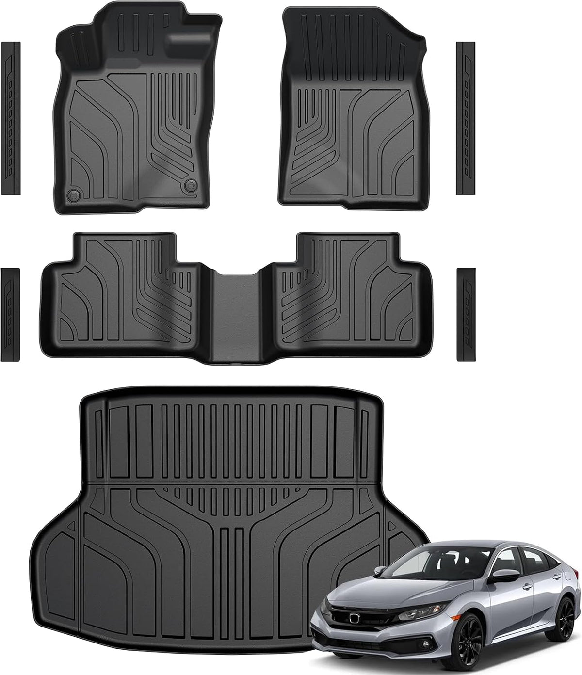Floor Mats for 2016-2021 Honda Civic Sedan Accessories