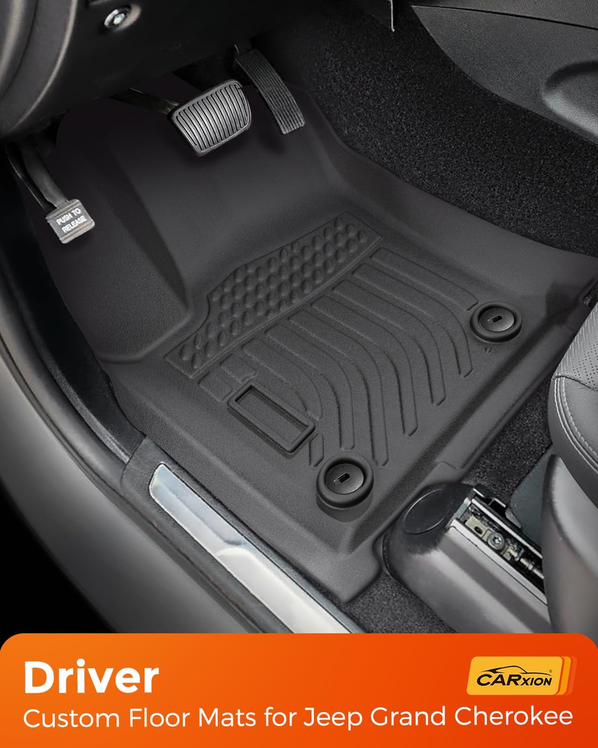 Floor Mats for Jeep Grand Cherokee: 2011-2021 (Not for L) Cargo Trunk Liner, Car Accessories All Weather Rubber Custom Fit for Grand Cherokee 2021 2020 2019 2018 2017 2016-2011 SUV 5-Seat Models Black