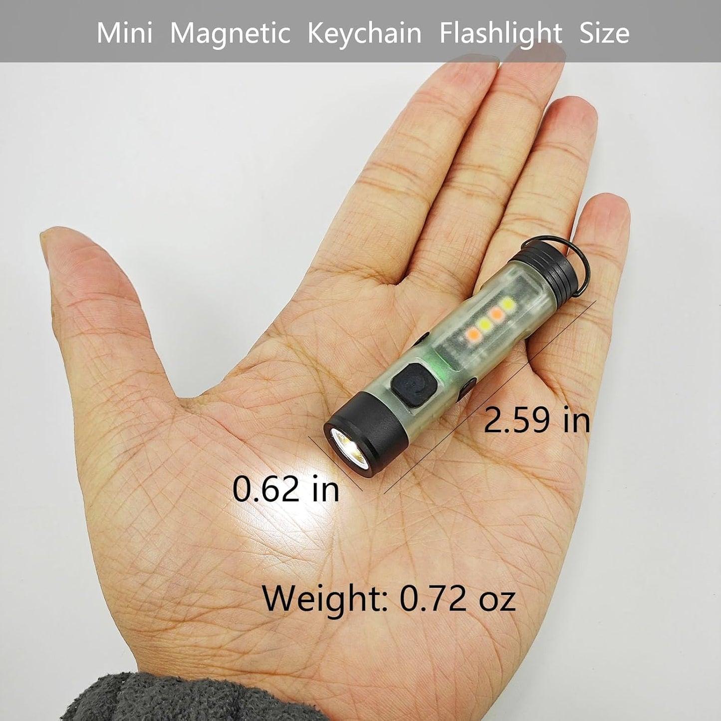 Hilngav3Pack MINI EDC Rechargeable Keychain Flashlight, 300 Lumens USB C Rechargeable Keychain Flash Light, Compact Portable Mini Tiny LED Keyring Lights with Pocket Clip Everyday Carry, Emergencies