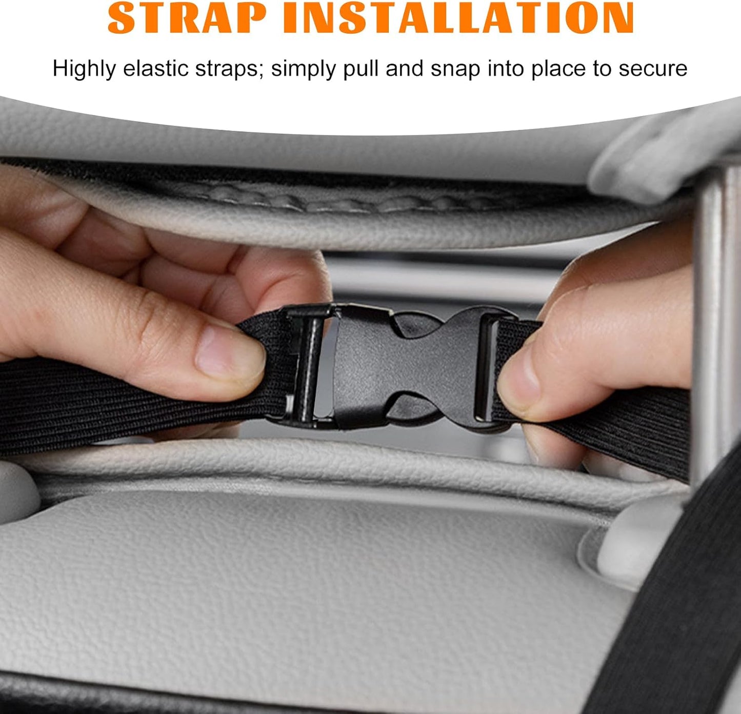 Car Seat Back Organizer, Foldable Leather Auto Backseat Hanging Storage Pocket, Multipurpose Large Capacity Seat Back Hanging Bag for Most Vehicles, Car Accessories