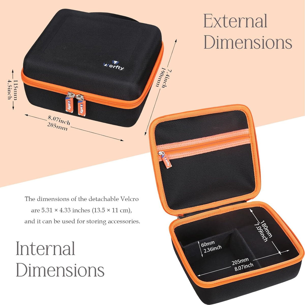 Hard Travel Case for KMM Handheld Car Vacuum Cleaner, Portable Auto Vacuum Cleaner Accessories Storage Bag Carrying EVA Case for KMM LT-117 9000Pa Air Duster