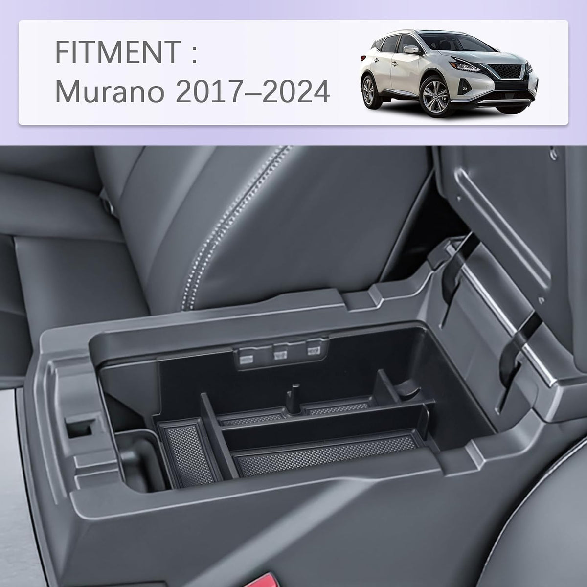 RUNROAD Center Console Organizer For Nissan 2017-2024 Murano Accessories