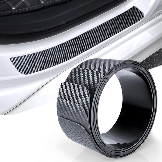 No Adhesive Magnetic Car Door Sill Protector, Anti-Scratch Carbon Fiber Door Entry Guard, Universal Door Threshold Protector Cover Fits for Most Cars(Carbon Fiber Black)
