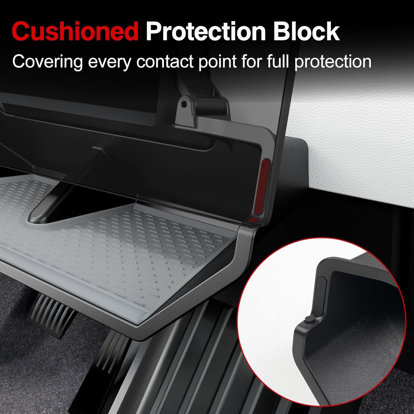 Under Screen Organizer for 2024-2026 Cybertruck Accessories, Center Console Storage Box with Anti-Slip Lining (Dual Motor/Premium AWD & Cyberbeast)