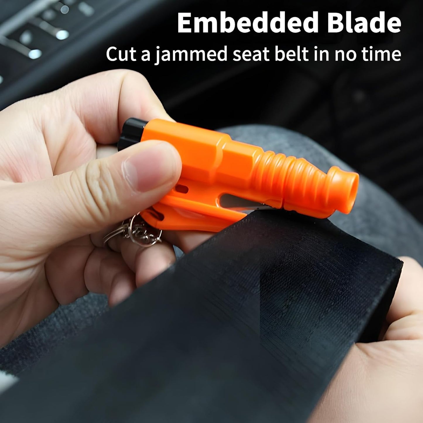 LECART 16 Pcs Car Escape Tools with Seatbelt Cutter Wimdow Breaker Whistle Keychain 3 in 1 Design Emergency Vehicle Safety Tool Must Have for Car Owner
