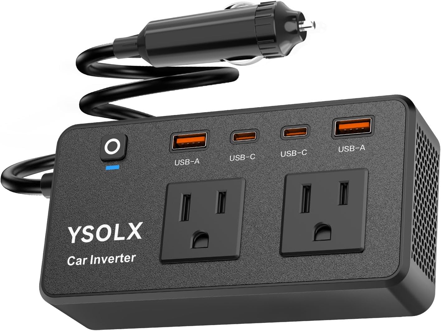 300W Portable Charger Car Power Inverters for Vehicle | 24W USB A/C,Dual 12V-110V AC Car Plug Adapter Outlet,Cigarette Lighter Adapter for Laptop/Camping/Road trip essentials