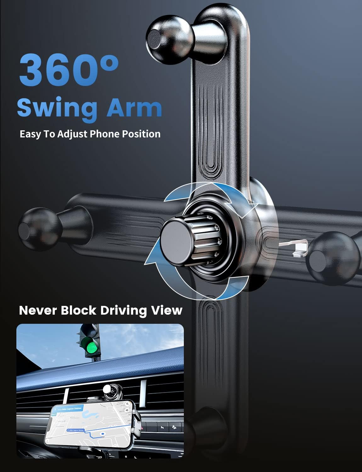 eSamcore Car Vent Phone Mount, Car Phone Holder for Your Air Vent Clip