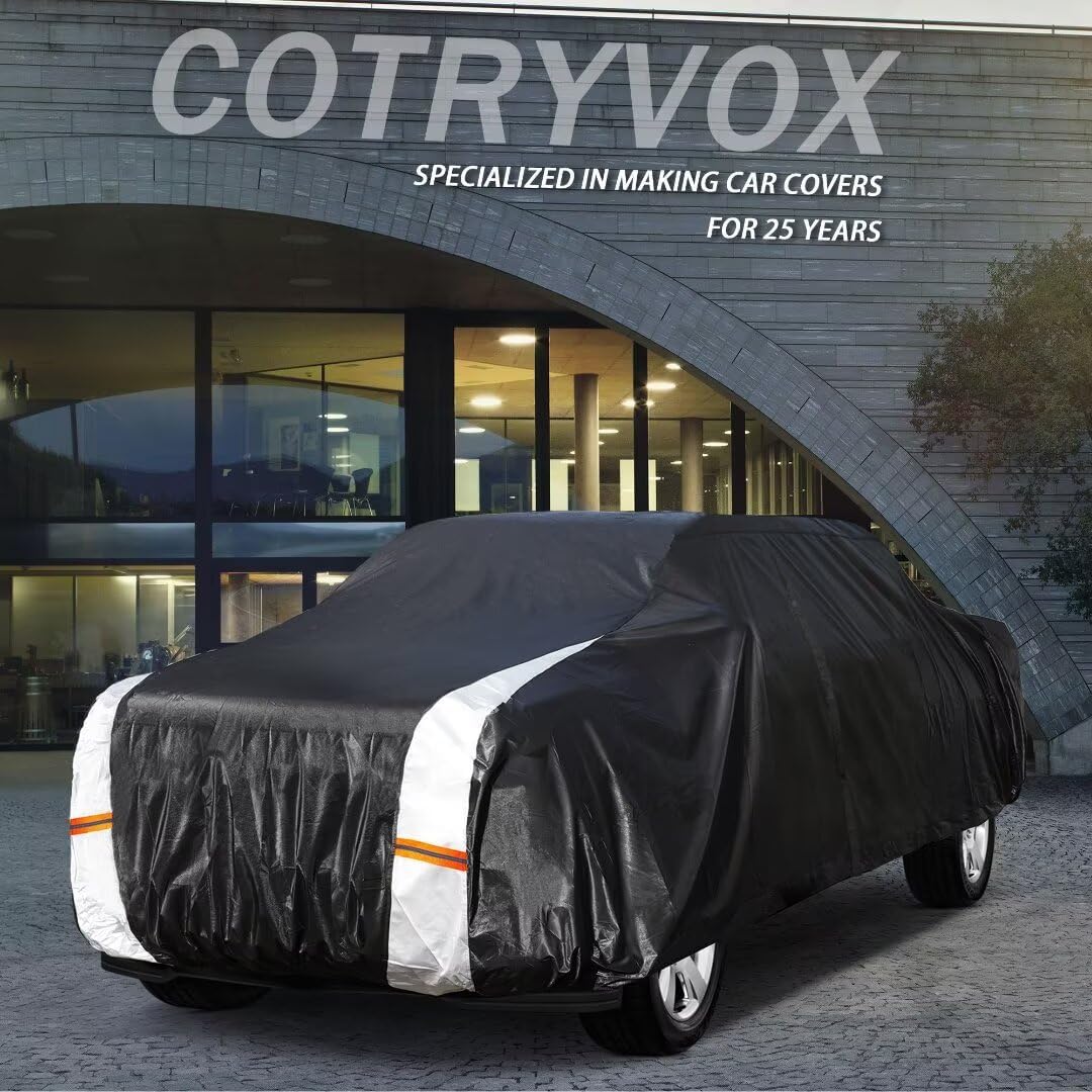 Toyota Tacoma Truck Cover Custom Fit 1995-2026 Access/Double Cab SB (5') with Door Zipper, 12 Layers Full Exterior Pickup Truck Cover Waterproof All Weather, Wind Dust Sun Protector.