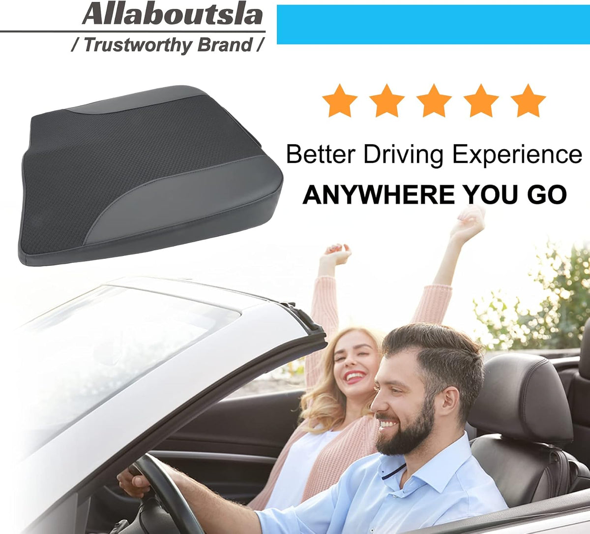 Allaboutsla Car Seat Cushion, Car Seat Cushions for Long Driving