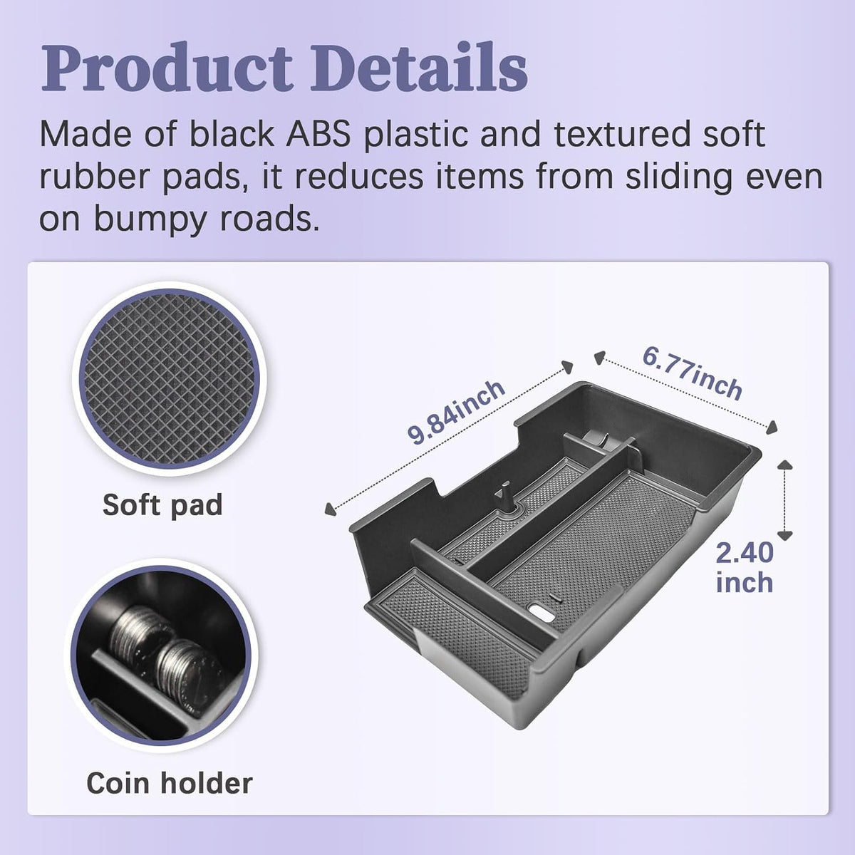 RUNROAD Center Console Organizer For Nissan 2017-2024 Murano Accessories