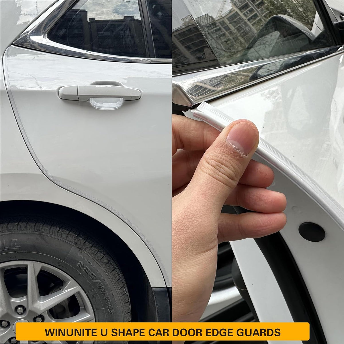 Winunite 32.8ft (10m) Self-Adhesive Car Door Edge Guards Clear