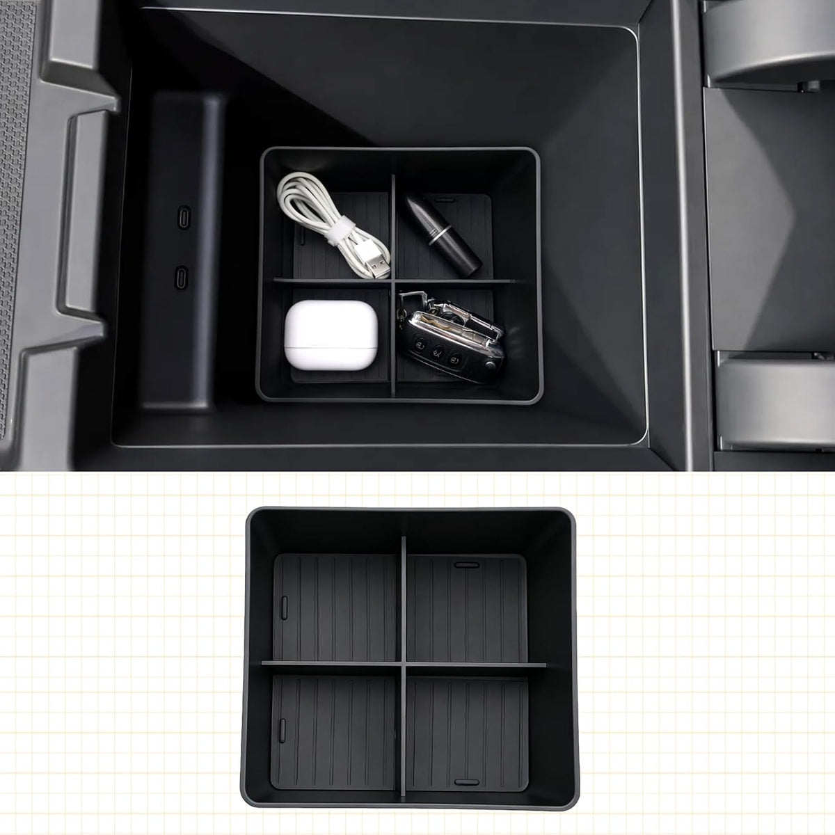 for 2027 Rivian R2 Rear Seat Cup Holder Insert for Rivian R2 Standard/Premium/Performance Cupholder Expander Anti-Spill Drink Holder for Rivian R2 Accessories