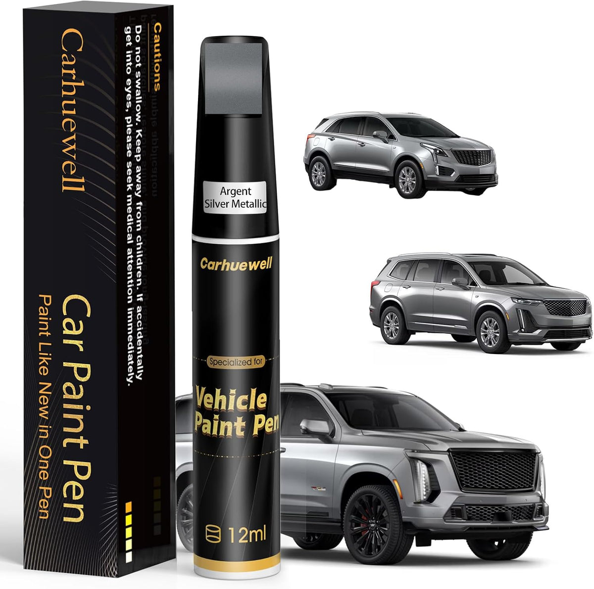 Touch Up Paint for Cadillac Argent Silver Metallic(GXD/WA130H)