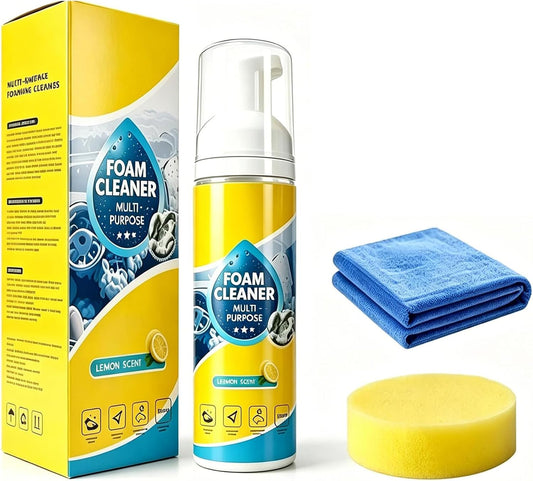 4-in-1 Multi-Enzyme Foam Cleaner, Foam Cleaner all Purpose, Limpiador de Espuma, Foam Cleaner Spray for Car Interior, Kitchen, Bathroom & Sofa, Safe for Leather, Vinyl, Fabric, 5.1 fl oz(2)