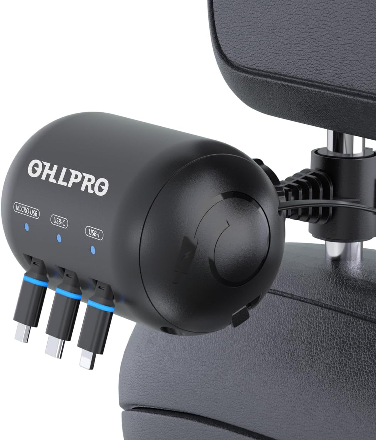 OHLPRO Multi Car Retractable Backseat 3 in 1 Car Charging Station Box