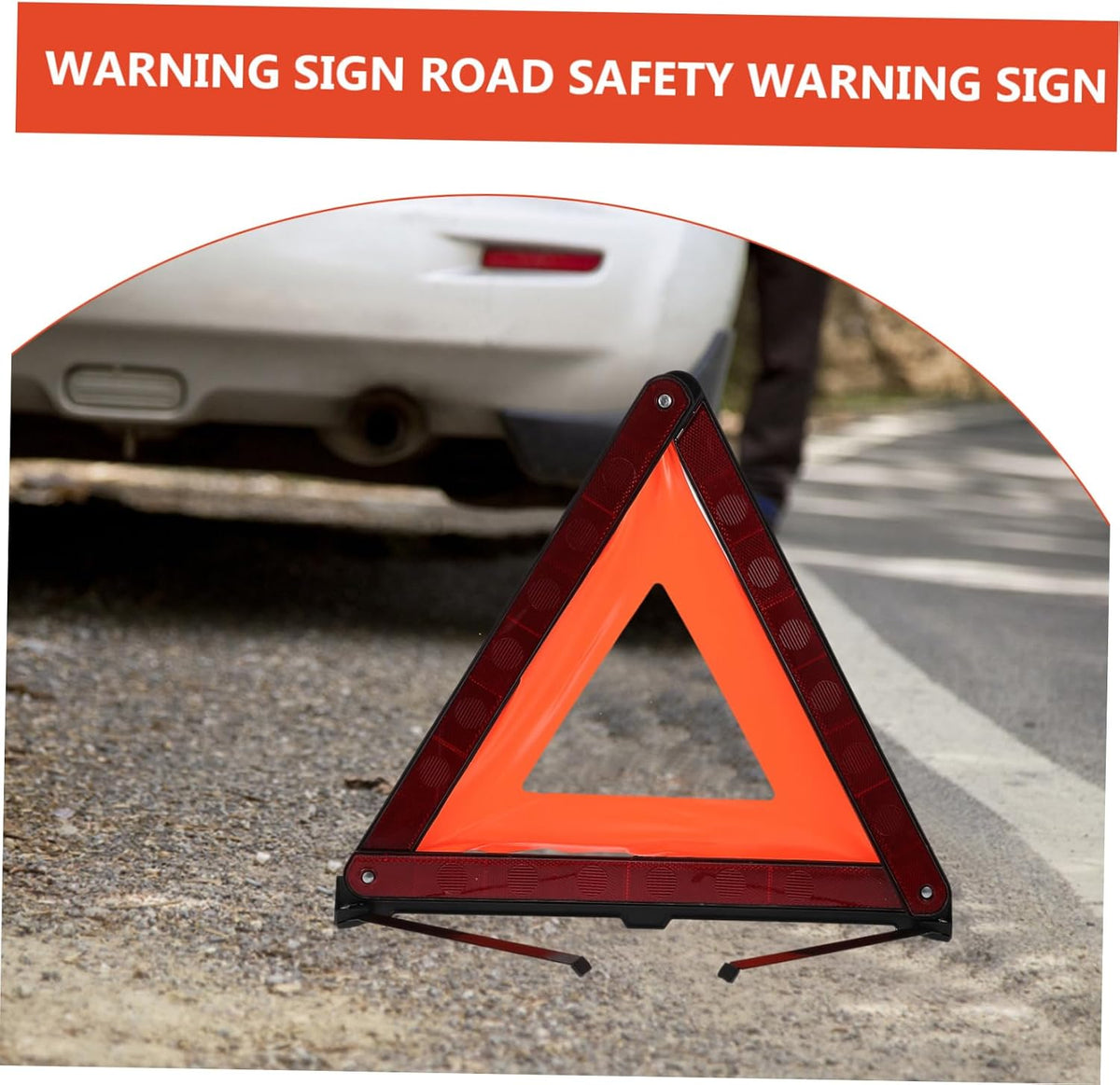 Cabilock 3 Pack Red Roadside Warning Triangles for Car Safety