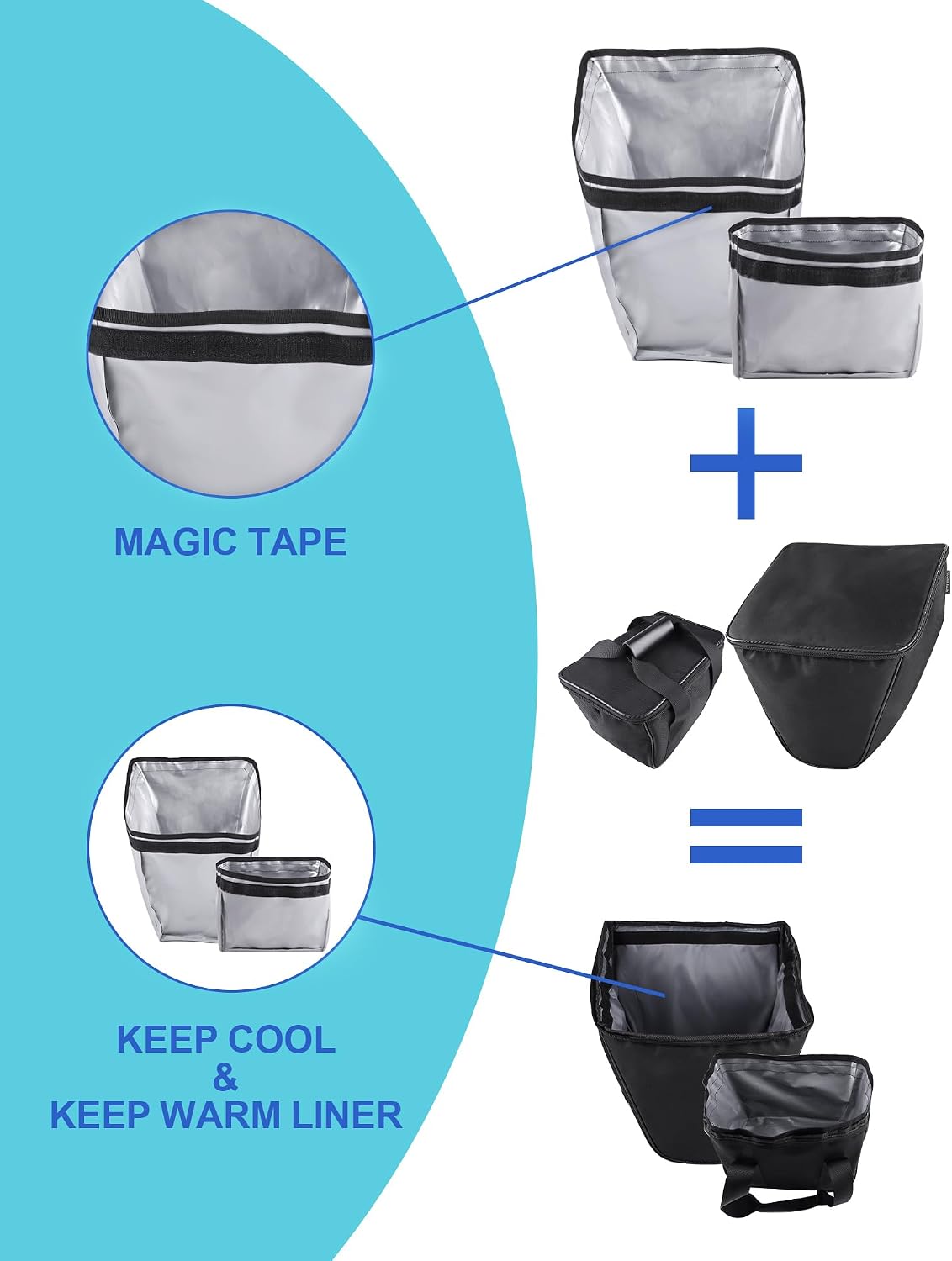 Upgraded Front Trunk Organizer Cooler Bag, Removable Waterproof Frunk Liner With Insulated Cooler Compartment, 2 Pcs Set Compatible With Can-Am Spyder RT RT-L RT-S 2020-2026 Accessories
